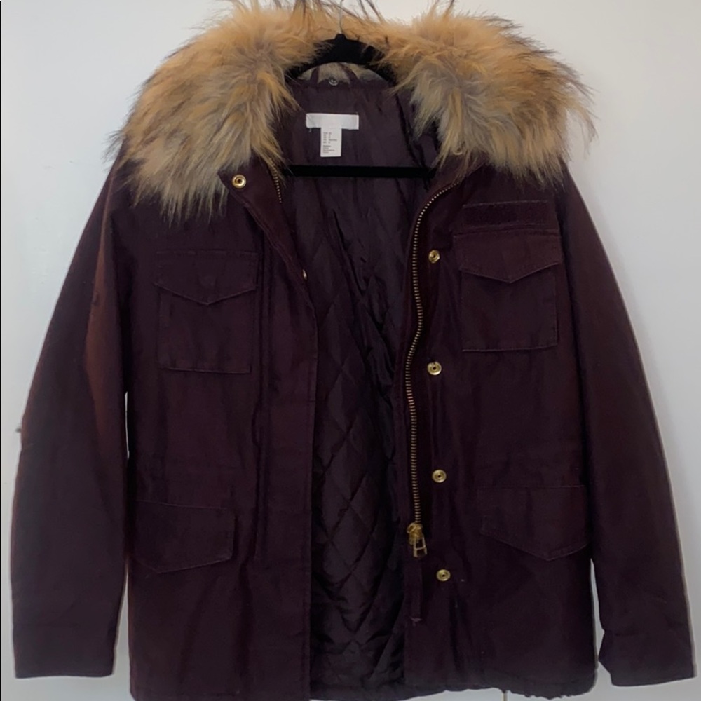 H&M S faux fur jacket